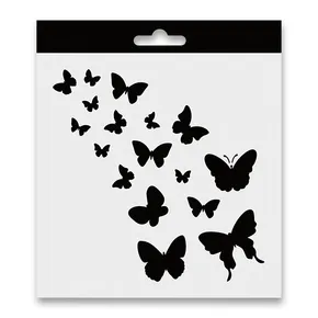 Aladine Plastikschablone - Schmetterlinge 15 x 15 cm